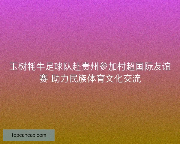 玉树牦牛足球队赴贵州参加村超国际友谊赛 助力民族体育文化交流